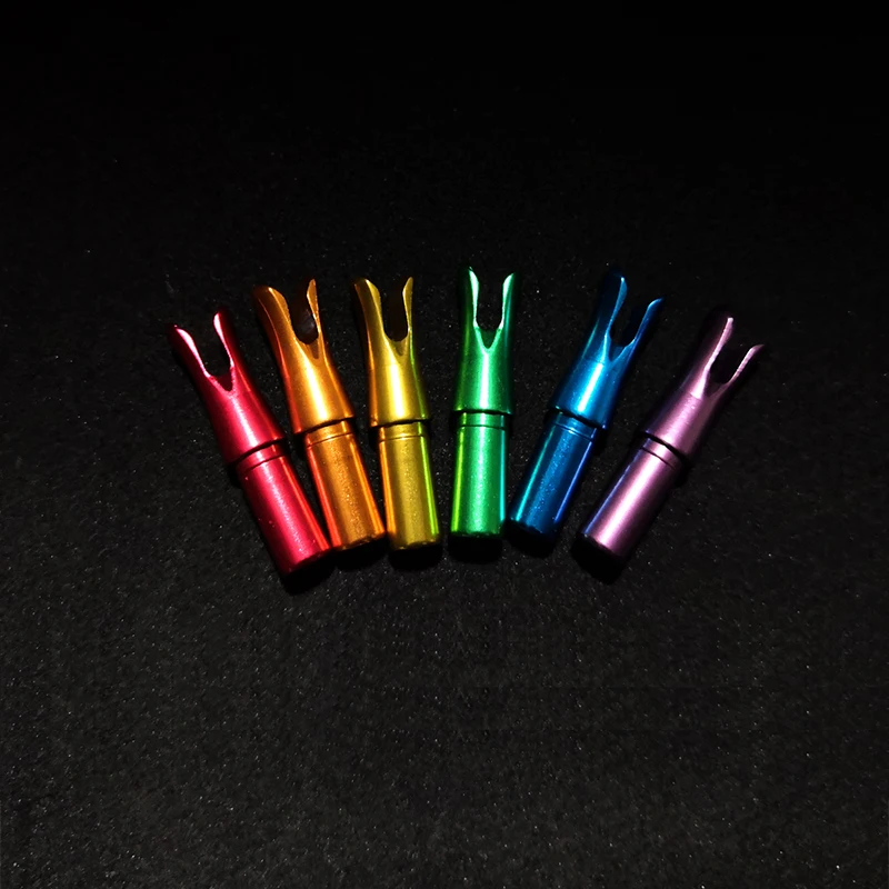 6/12pcs Archery Pin Nock Aluminum Alloy Insert Arrow Nock Fit ID 6.2mm Arrow Shaft Compound Recurve Hunting Shooting Accessories