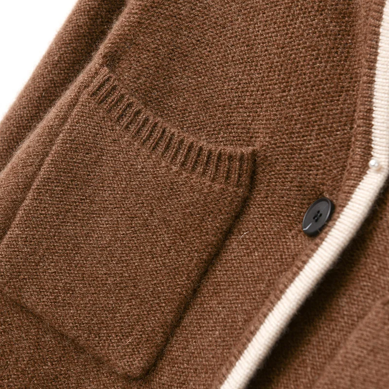 100% Cashmere/sweter z wełny jesień/zima 2021 damski stójka kardigan z kołnierzem Casual bluzki z dzianiny koreański Plus rozmiar kurtka damska