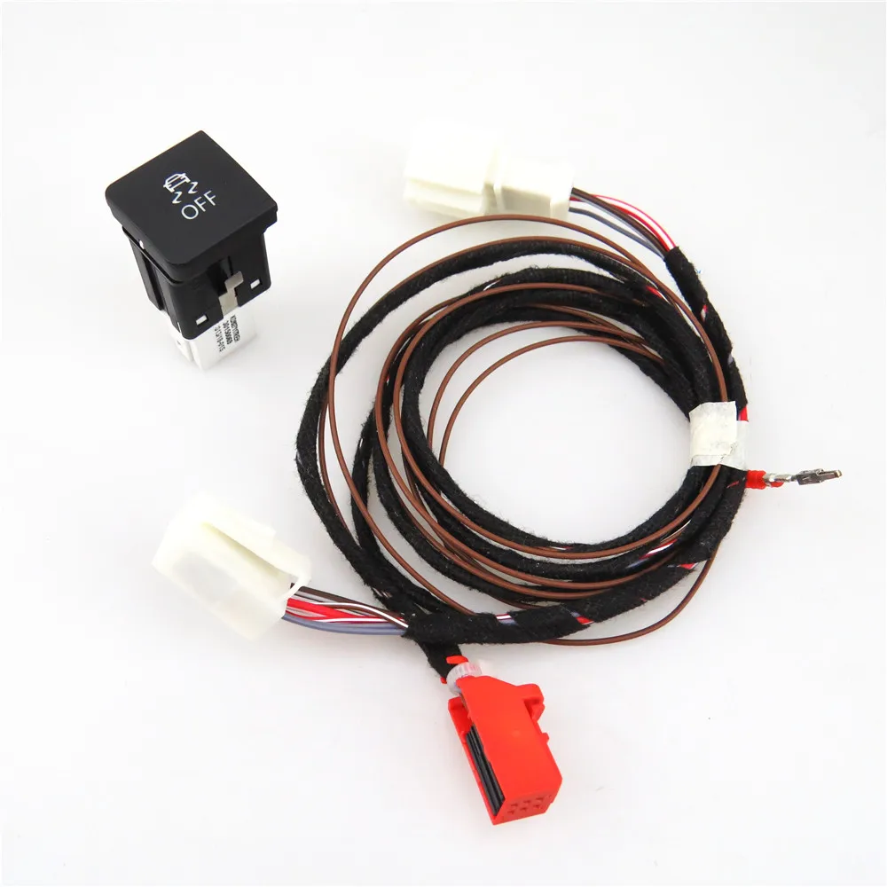 Car Traction Control ESP Off ASR Switch Button With Cable Wiring Harness Plug For vw Jetta Golf 6 MK6 1TD 927 117 1TD927117