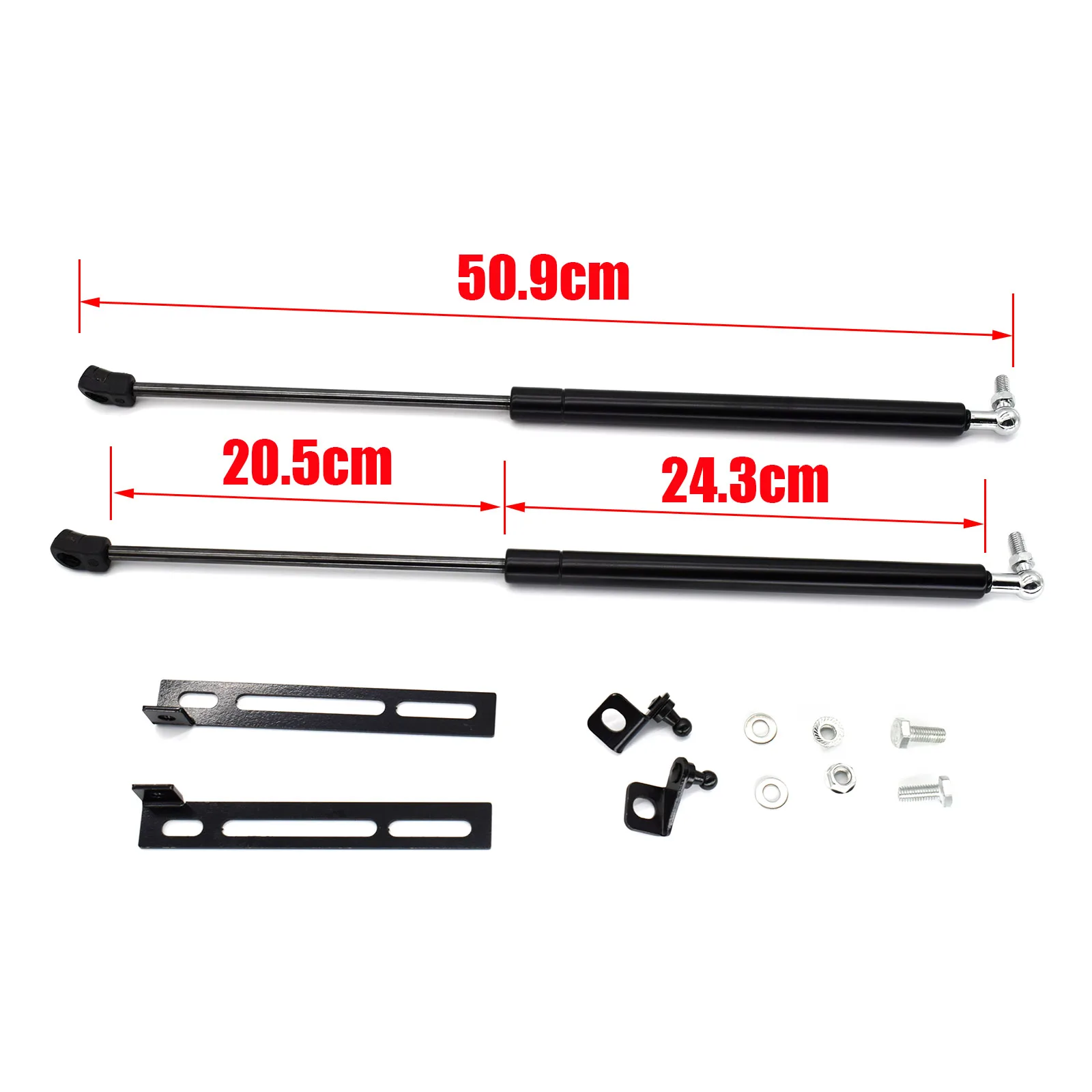 For Seat Leon MK2 2005 2006 2007 2008 2009 2010 2011 2012 Front Bonnet Hood Gas Spring Struts Hydraulic Rod Car Accessories 2PCS