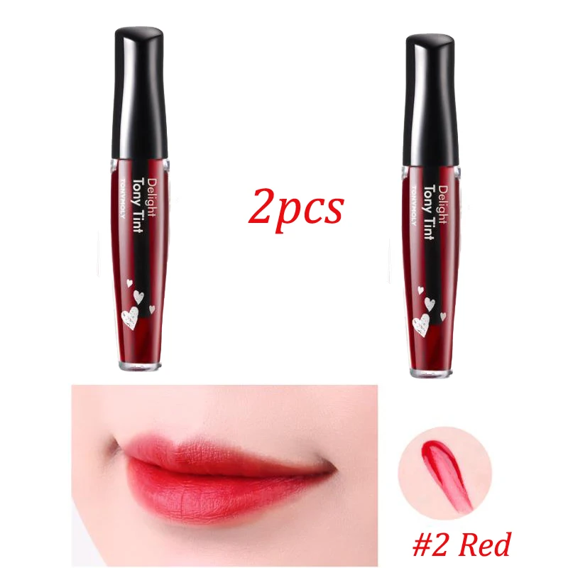 TONYMOLY Delight Tony Tint 2pcs Hot Sales Fruit Color Lip Idol Long Lasting Matte Gloss Cute Korea Cosmetics