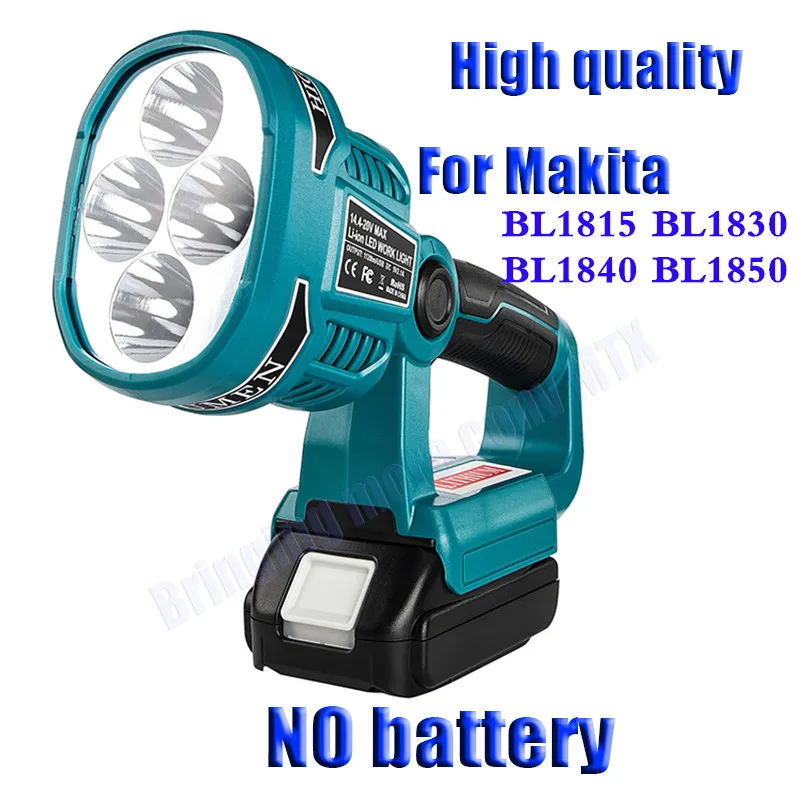 For Makita 14.4V 18V 20V Li-ion Battery Supply LED working light lamp 12W with USB Port Outdoor Emergency Lighting portable safe