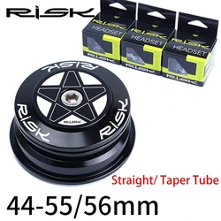 RISK 44-55mm Tapered  Bicycle Headset for Headtube 44-56mm Bike Double Bearing  for 1.5 Taper / 28.6mm Straight Fork Bike Parts