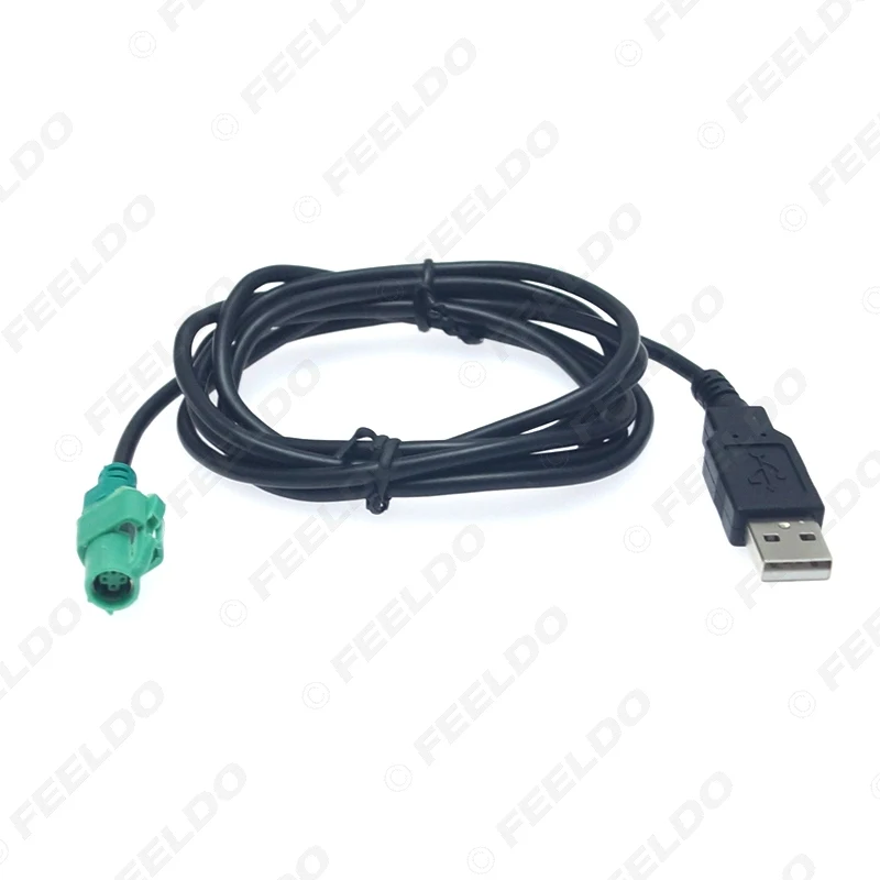 FEELDO Car Radio CD Player 145cm USB Audio Cable Adapter With Switch Button for Volkswagen USB Wire Cable #AM6221