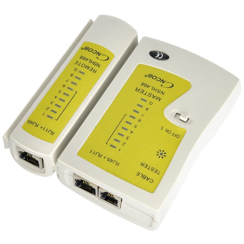 CNCOB RJ45 و RJ11 شبكة كابل اختبار شبكة إيثرنت محلية اختبار أداة Cat5e Cat6a RJ12 UTP FTP الكاشف