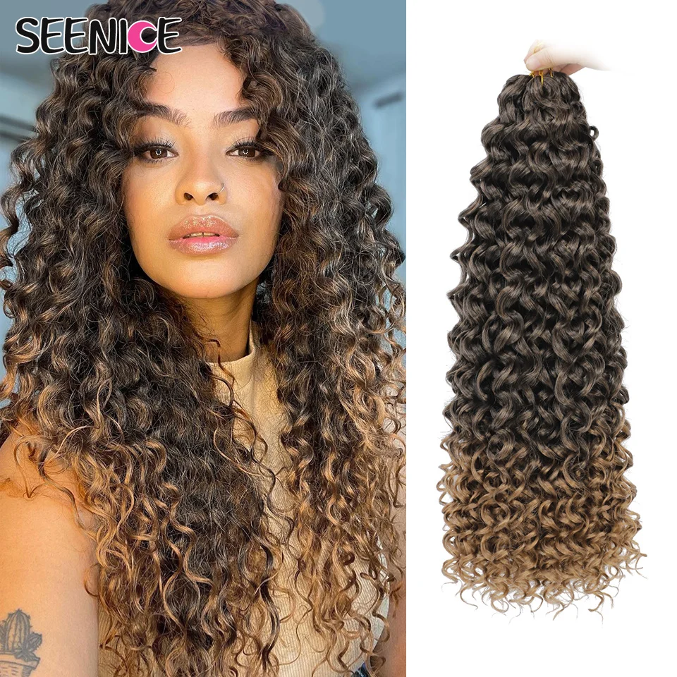 Afro Verworrene Locken Synthetische Häkeln Haar Zöpfe Für Schwarze Frauen Weiche Lose Welle Flechten Haar Extensions Bunte Schwarz Braun