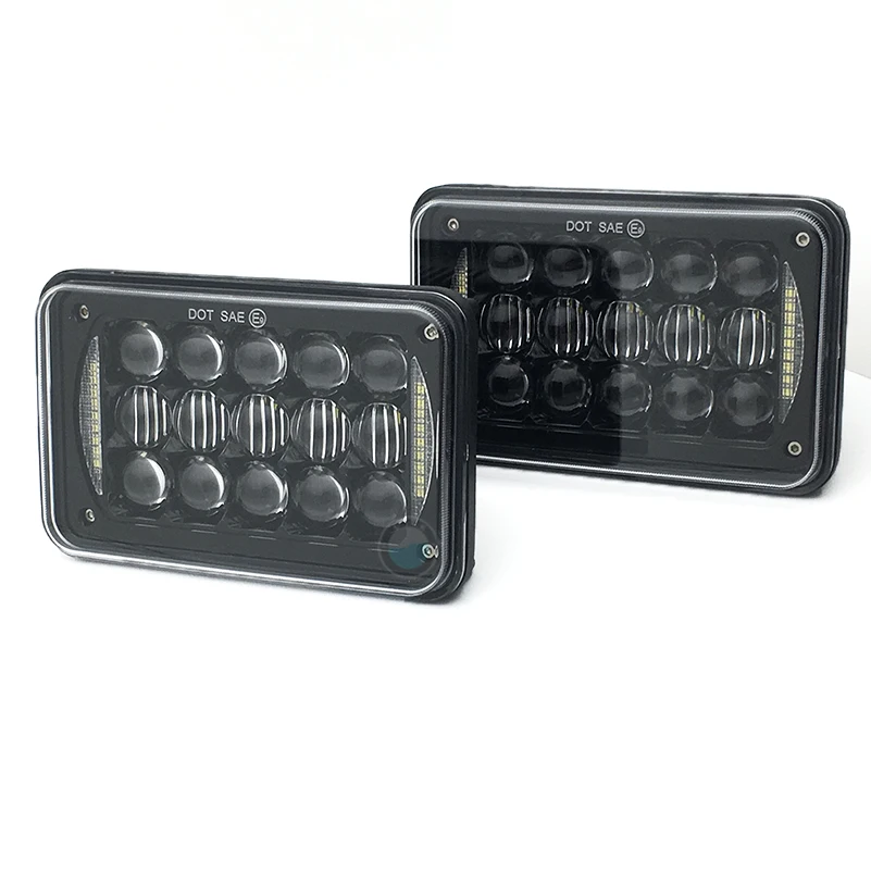 

Car 4x6'' Square led headlight 48W 5D 4"x6" Inch LED Headlight with DRL for Trucks FREIGHTLINER FLD120 112 FLD 2PCS.