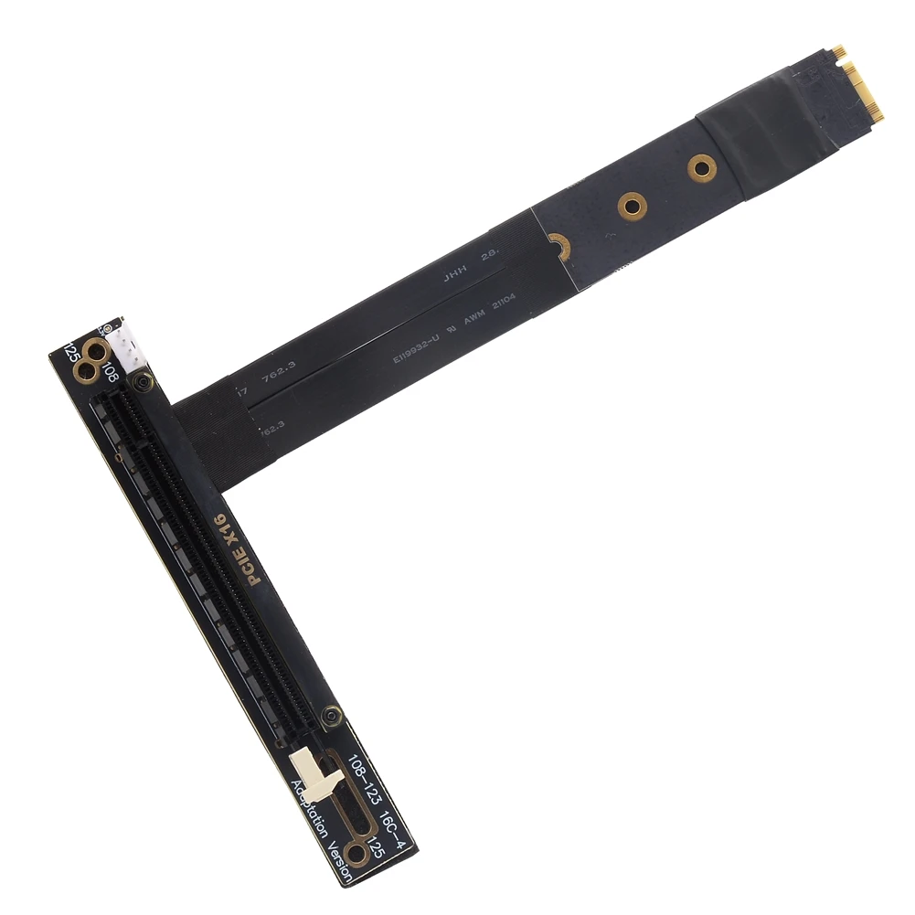 Imagem -05 - Ngff Nvme Conversor para Pcie X16 Placa Gráfica Embutido Adaptador M.2 Mkey Placa de Extensão Pci-e 16x Cabo Plano Flexível m2