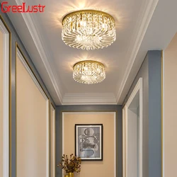 New modern crystal ceiling lamp chrome Gold LED ceiling lamp decorative light for living room room E14 Lamp head lighting