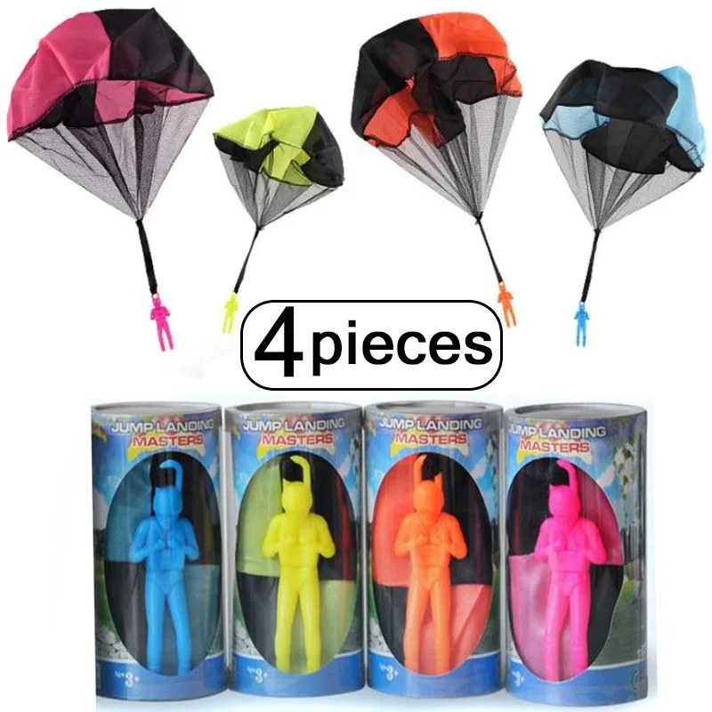 

4pcs Hand Throwing Mini Soldier Parachute Funny Toy Kid Outdoor Game Play Educational Toys Fly Parachute Sport for Children Toy