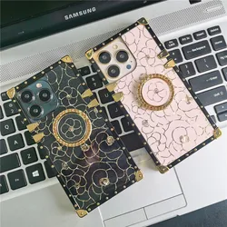 Luxury Gold Flower Cover Phone Case for Samsung Galaxy S24 Ultra S23 FE S22 Plus Note 20 Ultra 10 9 S20 S21 Ultra S10 S9