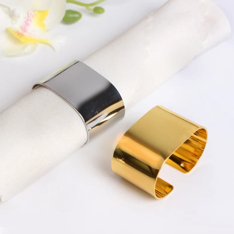 Classic Napkin Ring Buckle, European-style, Western Food Buckle, Glossy, Modern, Simple, 10Pcs