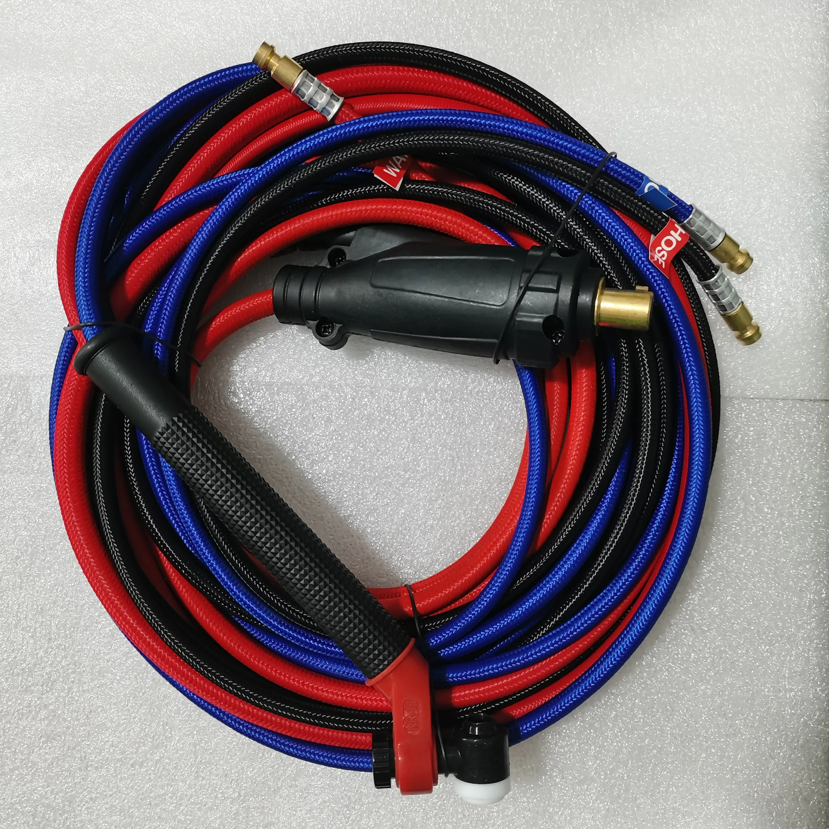 NR20 4M WP20 Tig Torch With Swivel Head Soft Hose Water Cooled Gun 35-70 Euro Connector