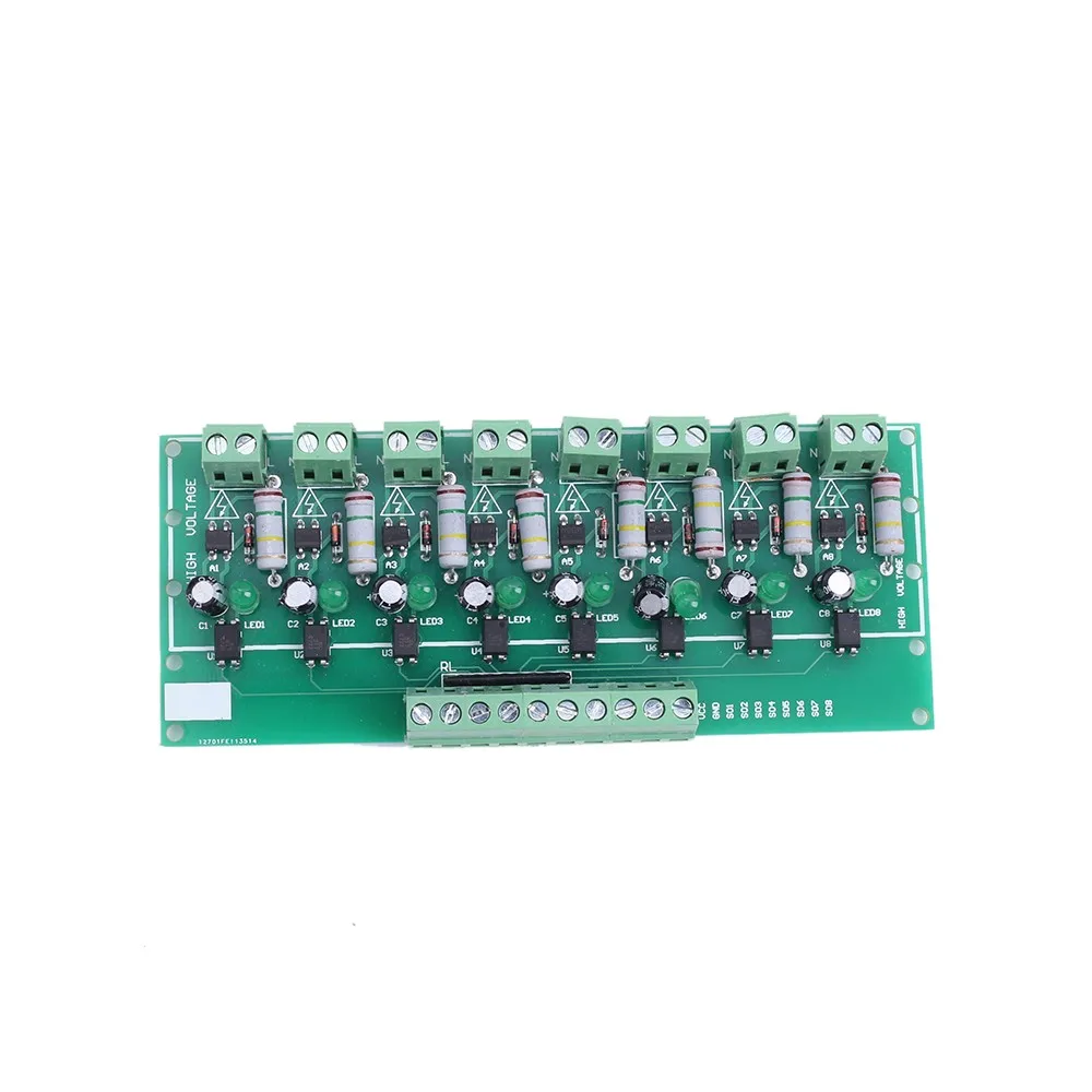 8 kanallı Optocoupler izolasyon modülü sinyal gerilim dönüştürücü PNP NPN düşük yüksek seviye çıkışı AC 110V 220V DC 3.3V 5V 12V 24V