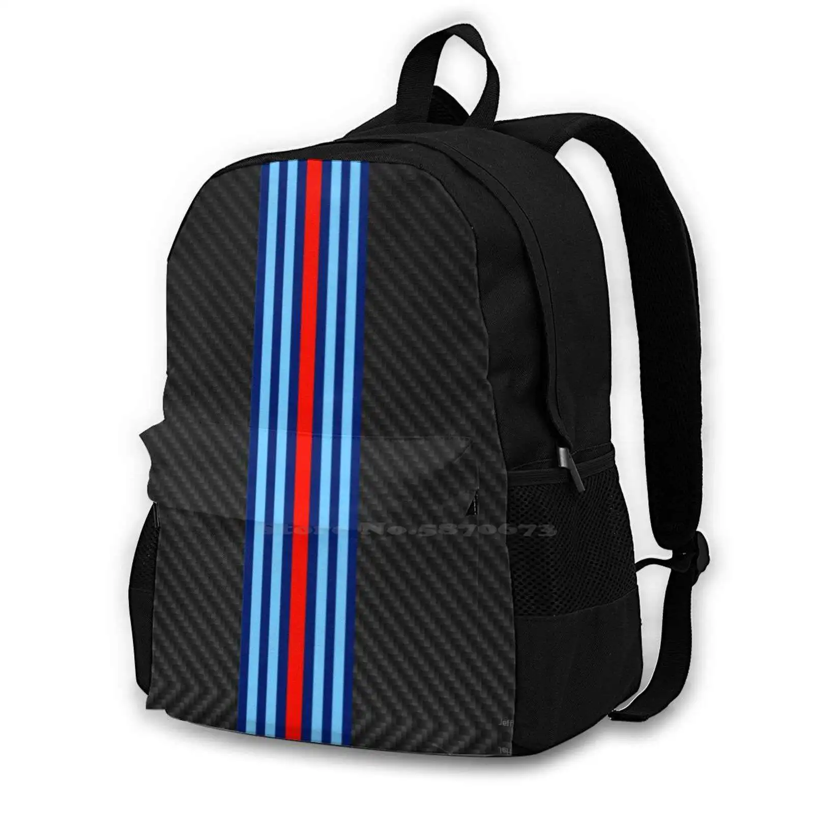 Carbon Fiber Racing Stripes 8 Bag Backpack For Men Women Girls Teenage Him Forth His Easter Birthday Le Mans X Mas Perfect