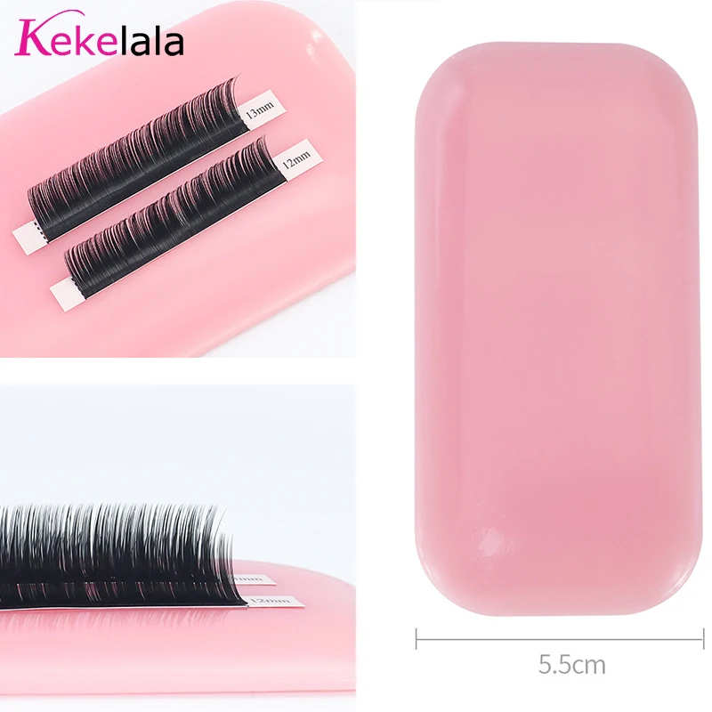 Kekelala Eyelash Extension Reusable Silicone Forehead Pad False Individual Lashes Gel Holder Grafting Stand Pallet Tools
