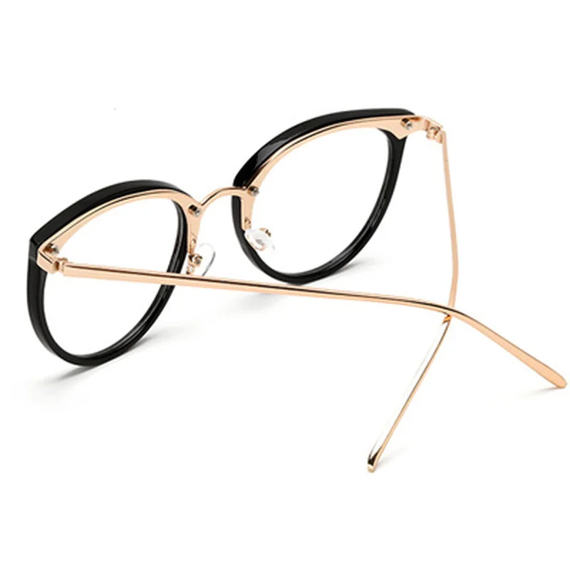 Women\'s 2020 Fashion Eyeglasses Frame Oversized Cat Eye Glasses Frame Clear Lens Eyeglass Black Frame  Reading Glasses UV400