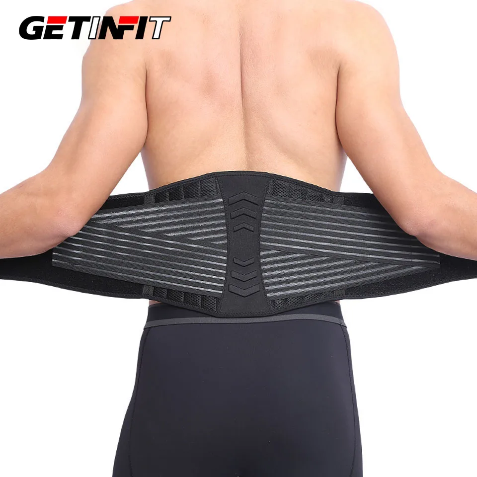 

Getinfit Lumbar Support Waist Back Strap Compression Springs Supporting Men Women Bodybuilding Gym Fitness Belt Sport Girdles