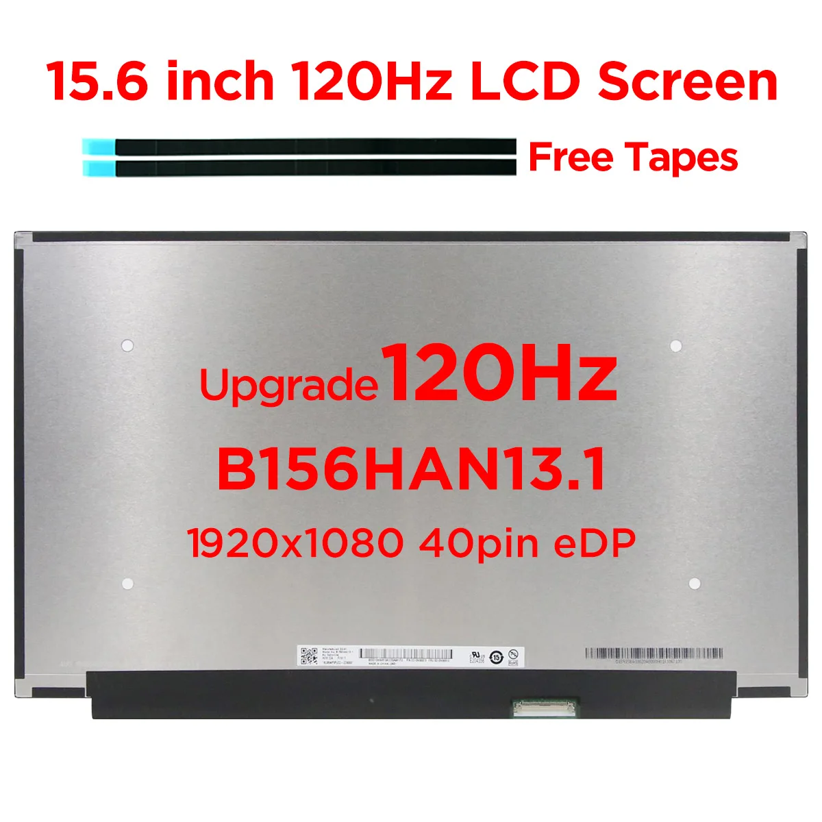 portatil lcd tela b156han131 b156han130 apto nv156fhm nx1 nx2 para lenovo legion 515arh05h s7 15imh5 40pin edp 156 120hz 01