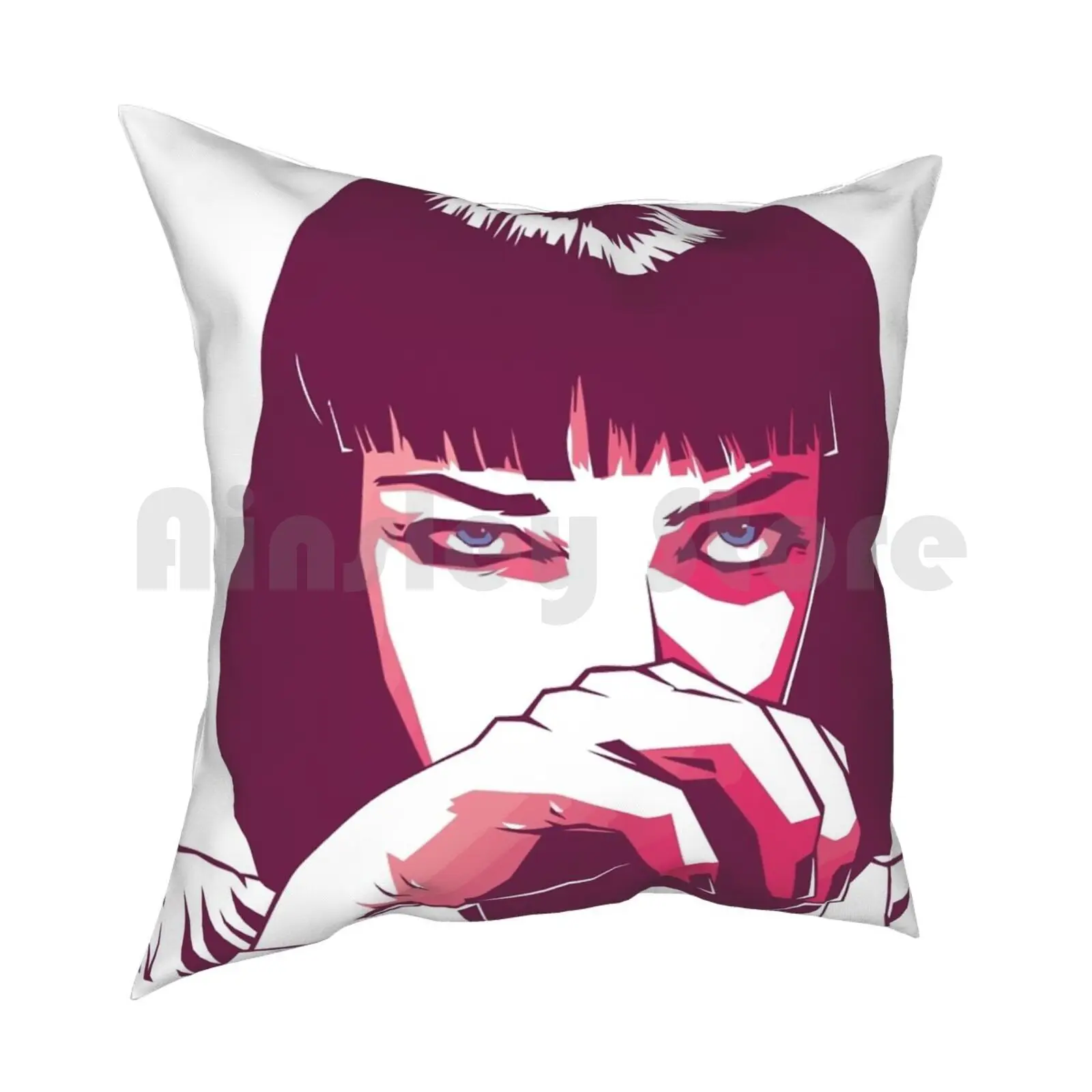 Mia Wallace Pillow Case Printed Home Soft Throw Pillow Pulp Fiction Mia Wallace Movie Cool