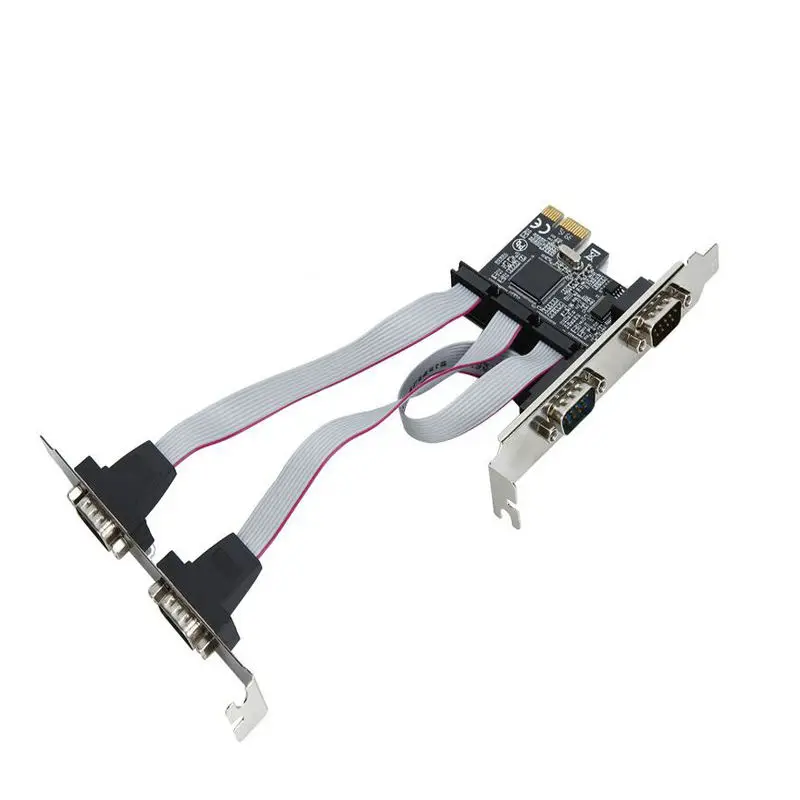 High quality   PCI express 4 ports Serial PCI-e 1x card Multi RS232 DB9 COM port to PCIe I/O Card wholesale