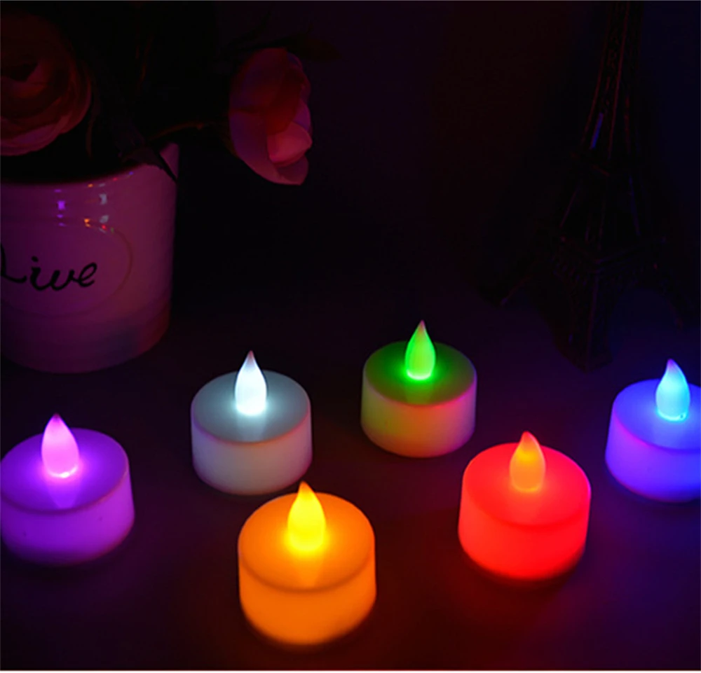 1 Pcs  Parties Celebrate Wedding Decoration Creative Colored LED Electronic Candle Lights Add  Festive Atmosphere To  Party