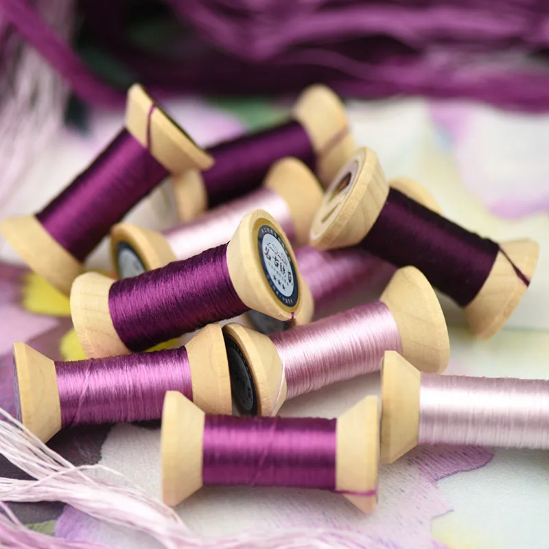 

Small roll household Sewing Threads Spools /hand stitching embroidery thread/thread-silk embroidery line/Rose violet