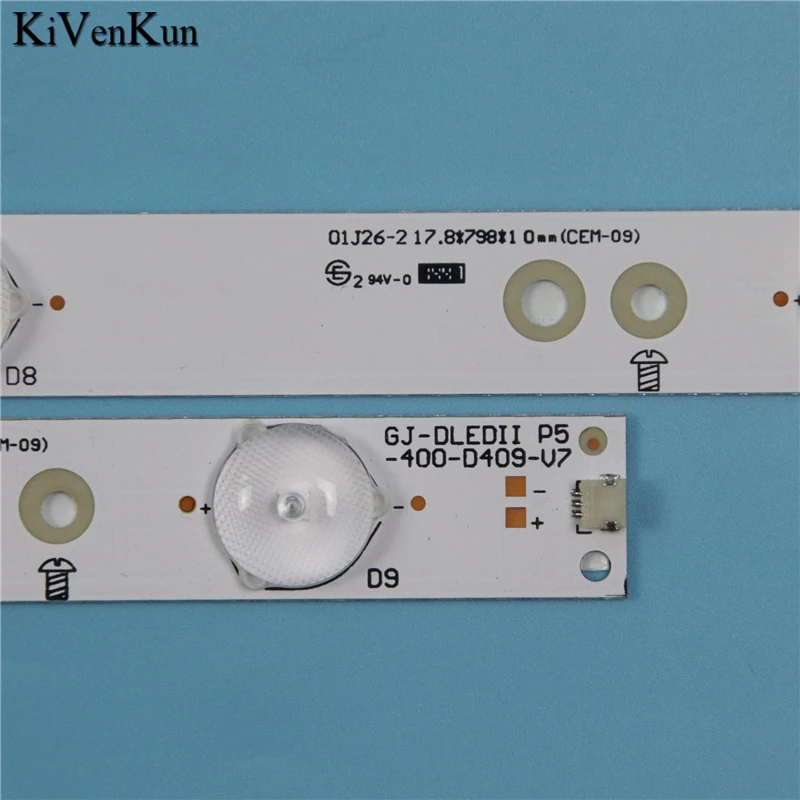 Tiras de LED de retroiluminación para TV Philips, barras de GJ-DLEDII, reglas 2K15-D2P5-395, para 40PFK4101, 40PFK4008/12, 40PFK4009/12