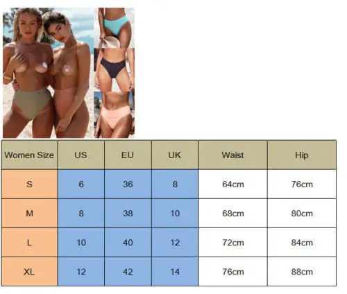 Sexy Women Hot Sale Summer Swimming Trunks Bikini Shorts Brief Thong Bottom Brazilian High Waist Swimwear Beachwear Bathing Suit