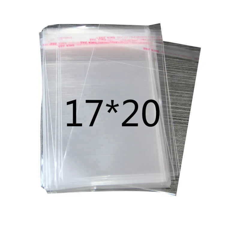 Clear Resealable Cellophane/BOPP/Poly Bags 17*20cm Transparent Opp cosmetic Bag Packing Plastic Bags Self Adhesive Seal 17*20 cm