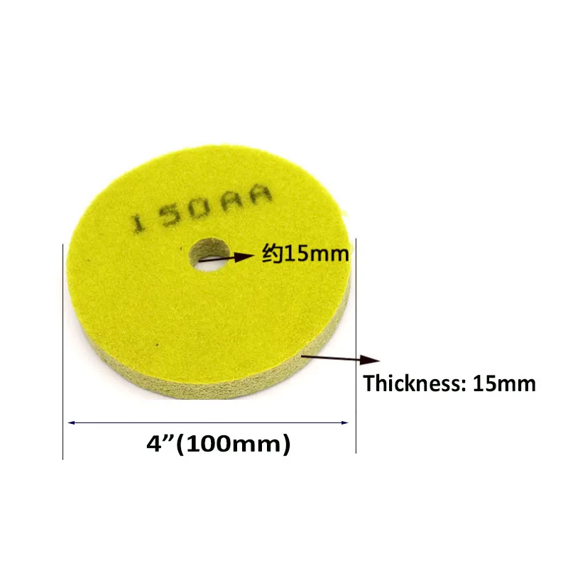 3" 4" Sponge Sanding Disc/Sponge Diamond Polishing Pads  For Polishing Marble Granite Artificial Stone