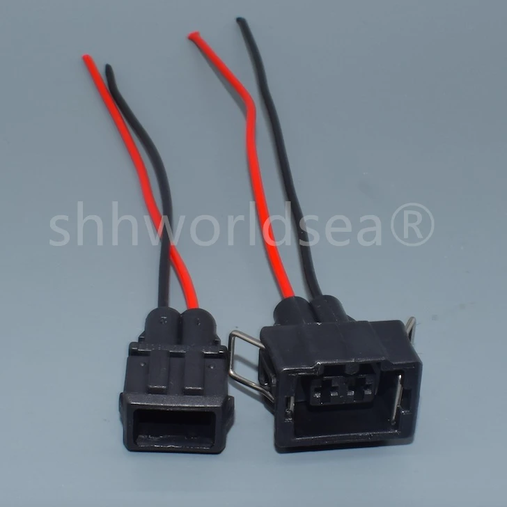 shhworldsea 2 Pin 3.5mm 357 972 762 / 357 972 752 Auto Waterproof Wiring Harness Connector Back Up Lamp Switch Connector for VW