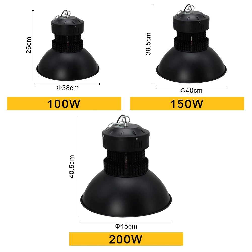 SANDIY 100W Led haute baie lumière 150W Led atelier lumière 200W lampe industrielle 6000K éclairage d'usine lampe industrielle et minière