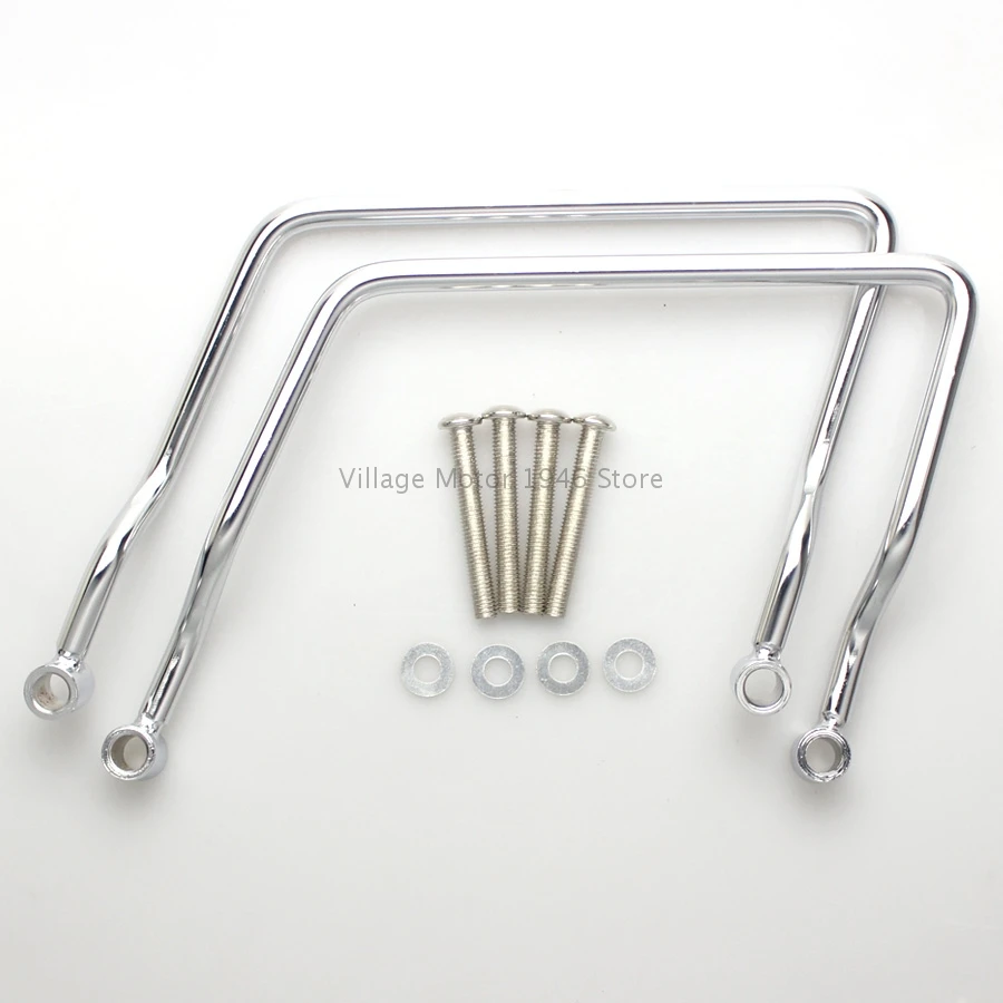 For Yamaha Vstar Dragstar 400 600 Classic 1998-2011 V-Star XVS 1100 Motorcycle Chrome Saddle bag Support Bar Mount Bracket