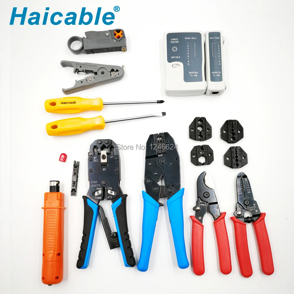 Network Tool Kit utility rj-45 Modular Plugs Crimping Plier HT-K4015 Rj 45 Crimp kits And Set