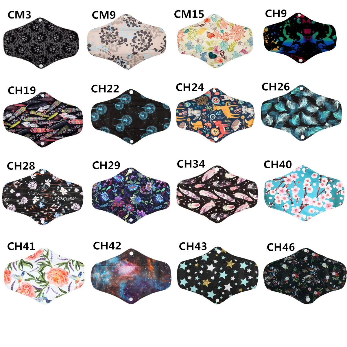 [Sigzagor] 1 LANGE Slipeinlage, wiederverwendbar, waschbar, Holzkohle, Bambus, Mama-Stoffpolster, Menstruations-Umstandsunterlage, 25,4 cm/25 cm – Detail 3