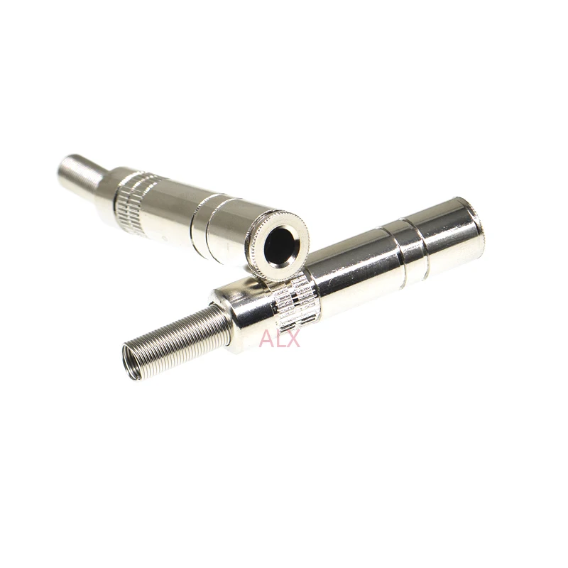 2pcs 6.3mm 6.35MM 3-Pole Stereo Metal female Plug Connector 6.3 Jack Adapter With Soldering Wire Terminals 1/4 inch Microphone