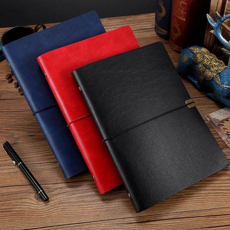 2024 New Soft Faux Leather Cover Spiral Notebook A5 A6 Spiral Note Book Creative School Dairy Stationery Gift