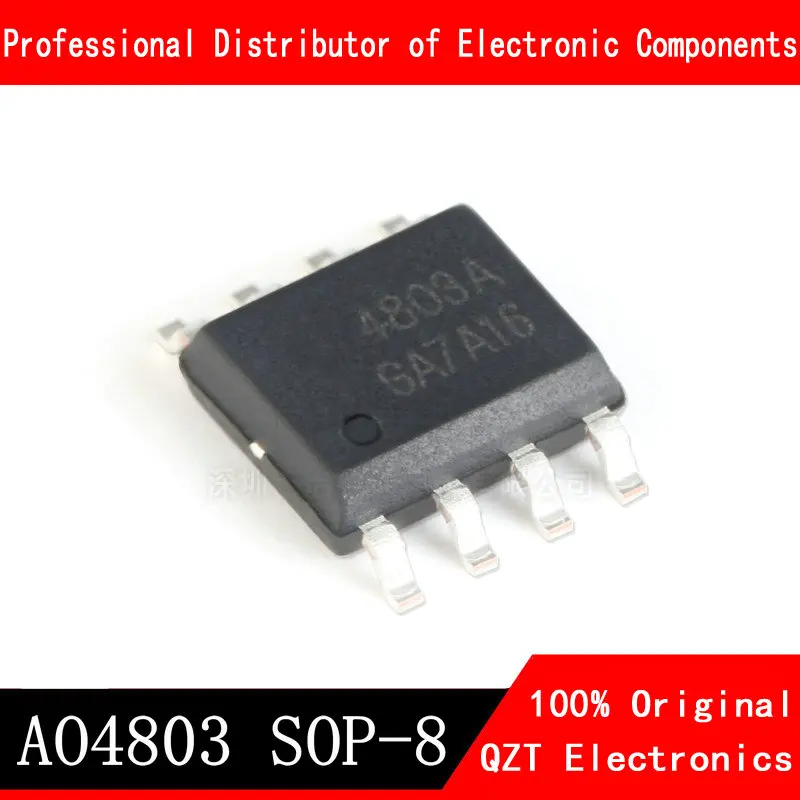 10pcs/lot AO4803 SOP-8 AO4803A 4803 Dual P-channel MOS field effect tube SOP8 30V 5A In Stock NEW original IC