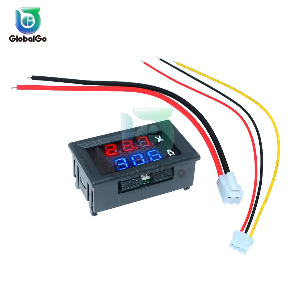 Voltmetro digitale per auto amperometro indicatore di tensione del motociclo Tester misuratore di corrente Tester 12V 2pin 3pin cavo DC100V 10A 50A