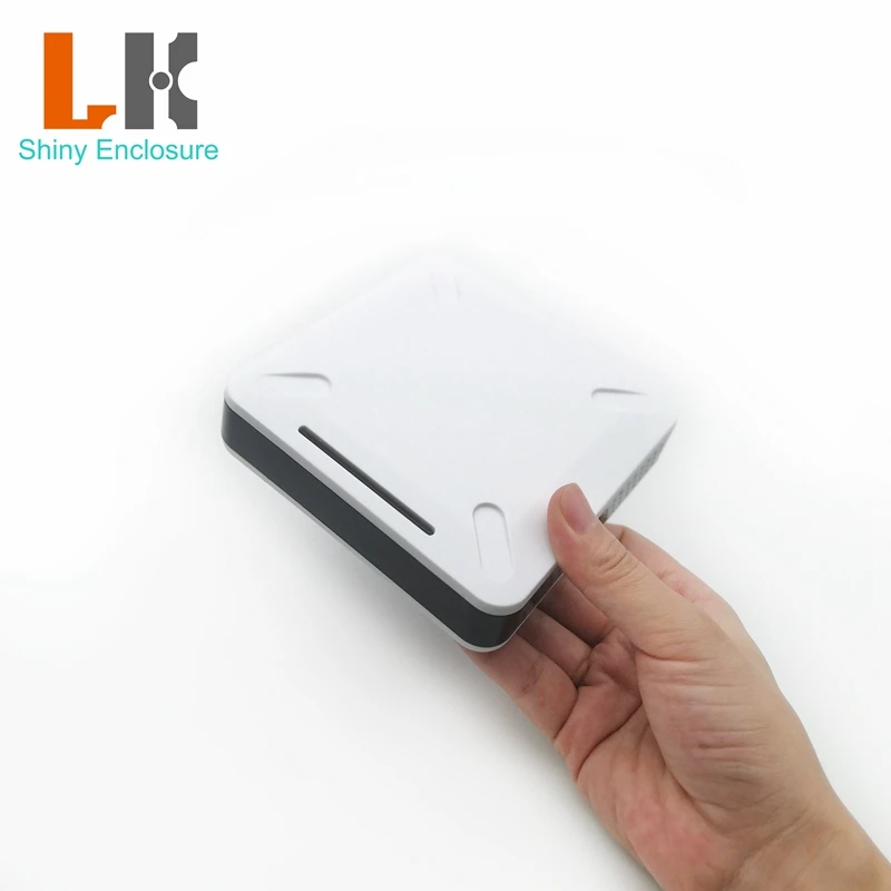 LK-R11 Plastic Wireless Router Distribution Enclosure Box Antenna Plastic Electronics Control Housing 120x120x25mm