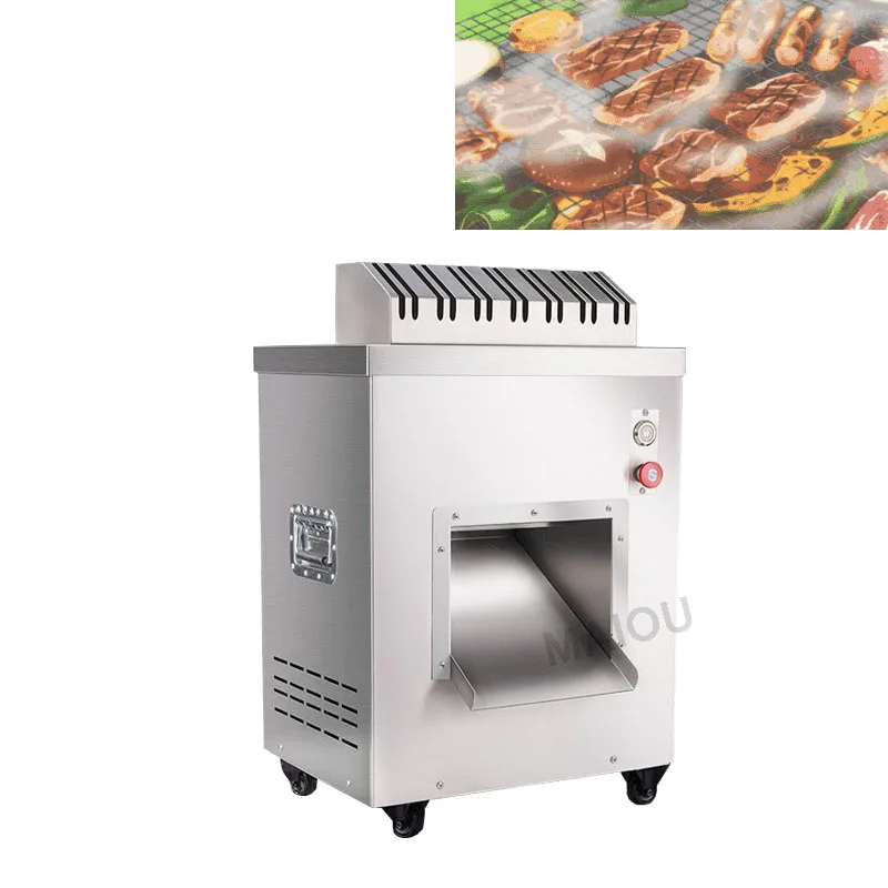 

550kg/h Automatic Electric Meat Vegetable Cutting Slicing Machine Commercial Meat Block Slicer Cutter Price