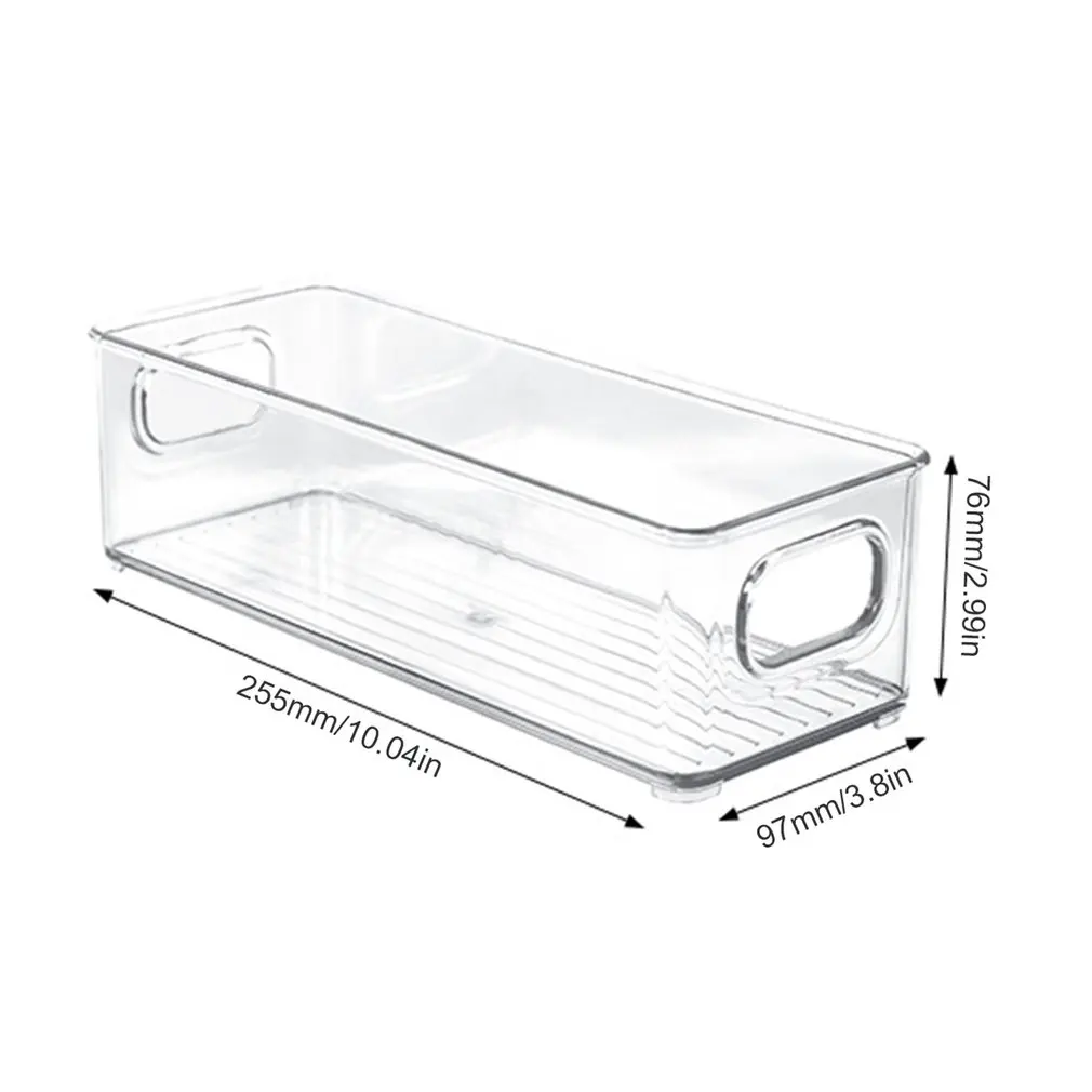 Transparent Refrigerator Organizer Bin Storage Box Compartment Refrigerator Drawer Fridge Storage Bin Containers Pantry Freezer