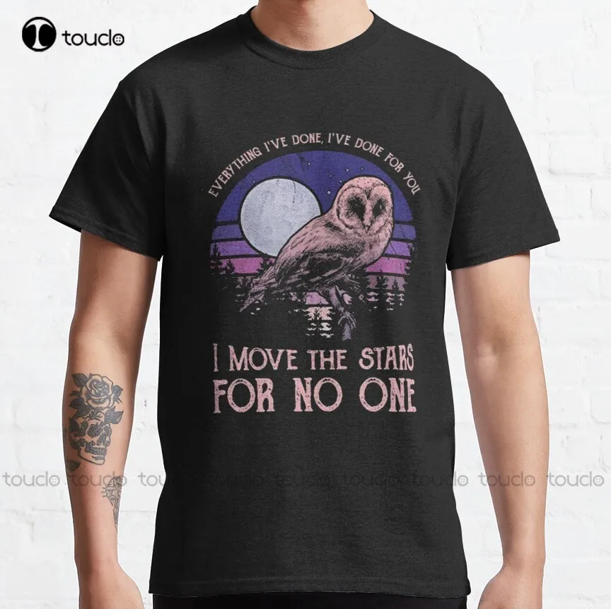 Mens Funny labyrinth movie I Move The Stars for no one movie 80s musical Classic T-Shirt t shirt print printer digital printing