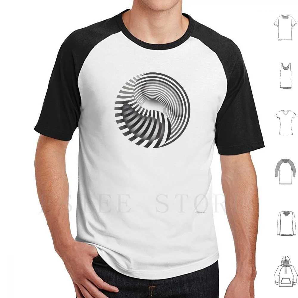 Hypnotic Yin Yang T Shirt Men Cotton 6xl Yin Yang Hypnotic Hypnoses Lines Black And White Circles Stripes Swirls 3d Effects