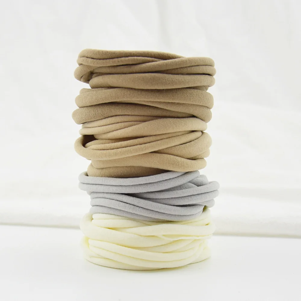 10Pcs/Set Soft Nylon Headbands For Children Girl DIY Hair Accessories