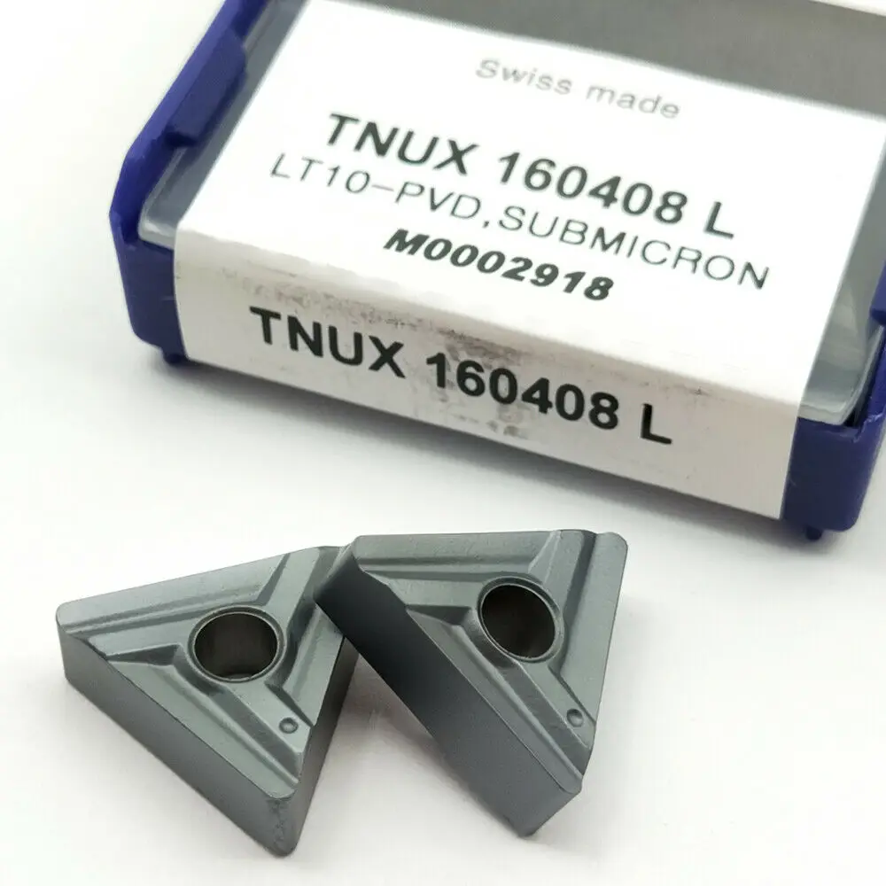 10 Tính TNUX160408L CNC Carbide Dạng Xay Lưỡi Dao Cắt Grooving Dụng Cụ TNUX 160408L