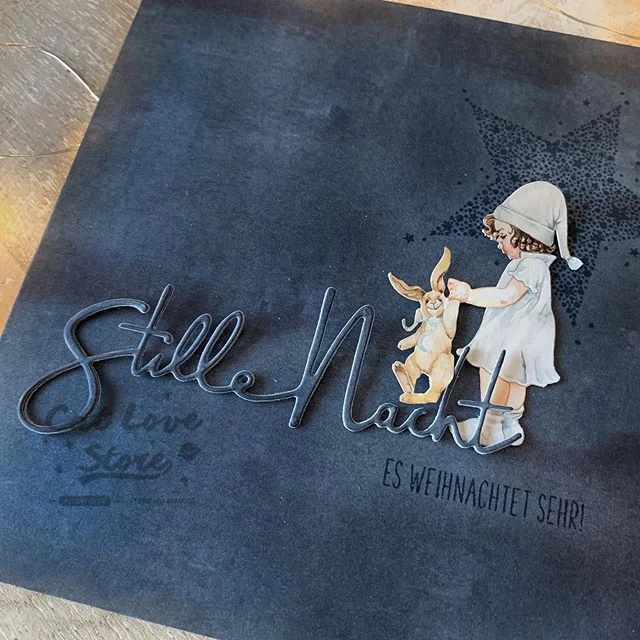 Stille Nacht-قوالب قطع معدنية ألمانية صامتة ، استنسل سكرابوكينغ ، صنع البطاقات ، النقش ، جديد لعام 2019