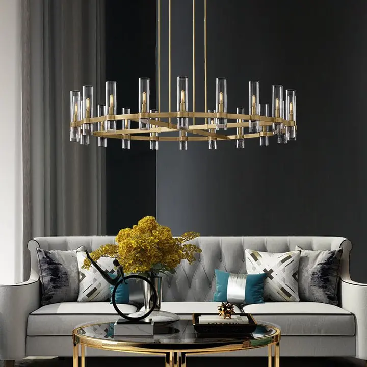 2026 Led American Vintage Copper Glass Gold Black LED Lamp LED Light.Pendant Lights.Pendant Lamp.Pendant light For Dinning Room