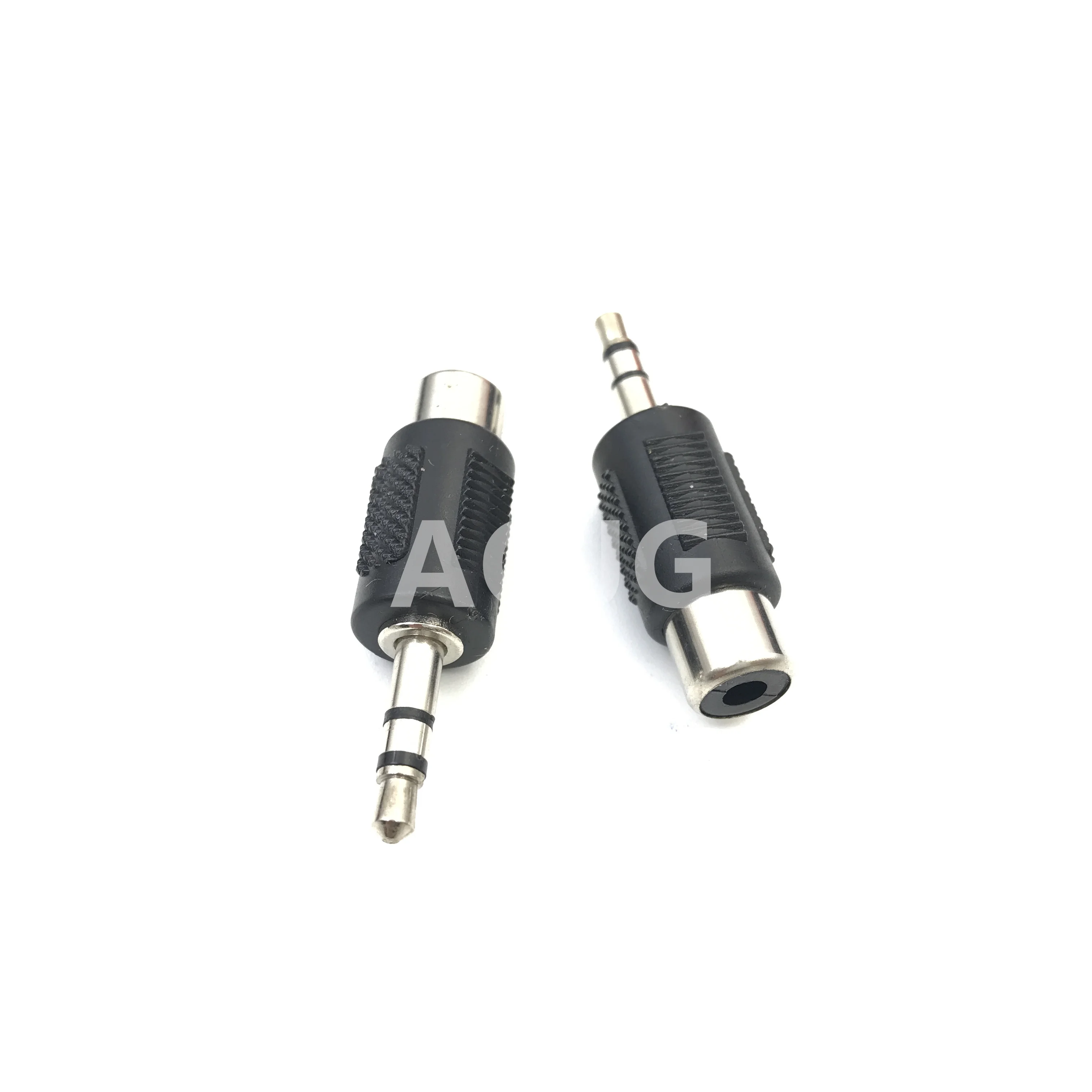 Dual channel 3.5 male to single RCA female audio conversion socket 3.5mm male to Lotus female AV metal adapter